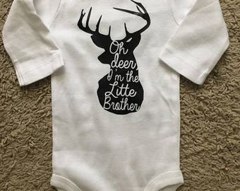 Little Brother bodysuit, Oh deer I'm the little brother on deer head