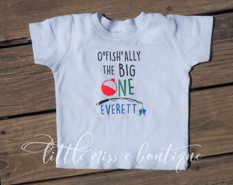Boys birthday shirt, first birthday shirt, fishing shirt, the big one, birthday fishing shirt, the big one shirt, big one birthday