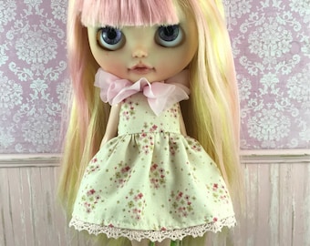 Blythe Dress with Collar - Cream Floral