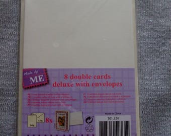 Kits 8 folded cards of luxury with 8 envelopes (A6 size)