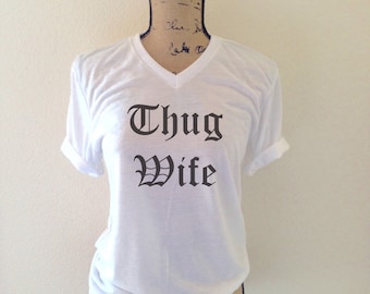 Thug Wife Tank Top for Women - Wife Tank Tops - Wife Shirts - Thug Wife Shirt - Funny Wife Shirts - Cute Wife Shirts