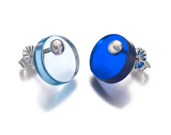 Silver Interchangeable Perspex Earrings : BOB Collection