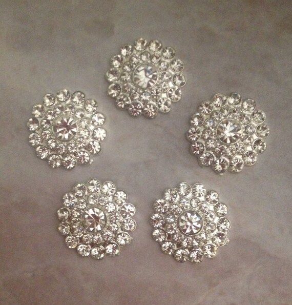 Rhinestone buttons rhinestone centers headband supplies