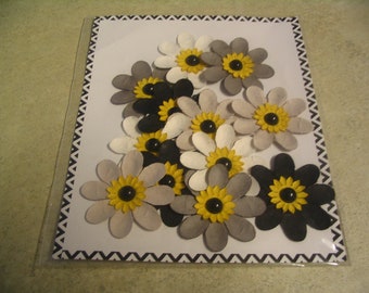 12 Piece Flower Stickers Scrapbook Flower Embellishment Craft Scrapbook Supplies