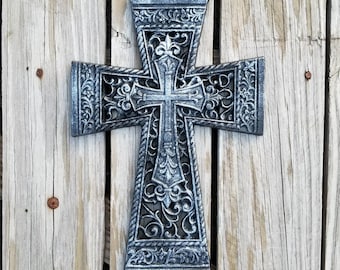 Cross, wall cross, iron cross, celtic, decorative cross, rustic cross, metal cross, ornate cross, wedding gift. Cross wall, iron anniversary