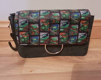 teenage mutant ninja turtles - themed handbag - custom made