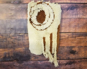 Vintage Latch Hook Wall Art Textile Wall Hanging