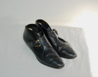 Women Size 8 Vintage "Hunt Club" 80s Black Ankle Boots