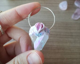 Little vulva angel aura quartz, vulva pendant, vulva necklace, vagina pendant, vagina necklace, yoni pendant, yoni necklace,