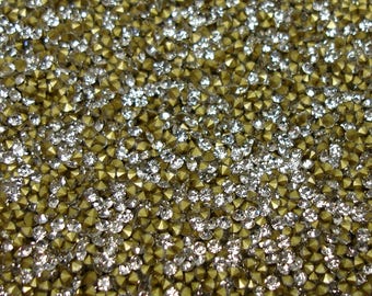 Rhinestone crystal clear glass 2 mm inlay X 1 grams