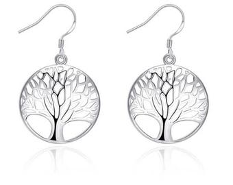 Tree of life drop earrings