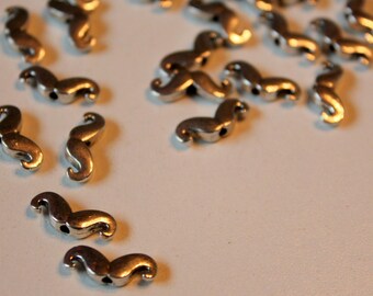 1 x Pearl - Moustache Mustache Baccante - silver - jewelry customization