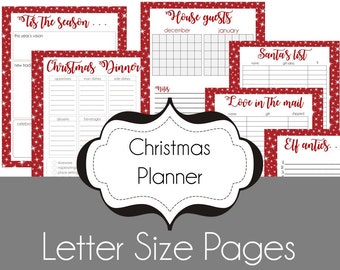 Christmas Planner insert printable - can be used with Erin Condren, Happy Planners, Inkwell planners, Midori, Kikki, Folifax, or others