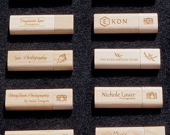 8GB Wedding Photo Personalized Wooden USB Flash Drive Ideal for Photography Business Promotion or a Special Occasion Gift