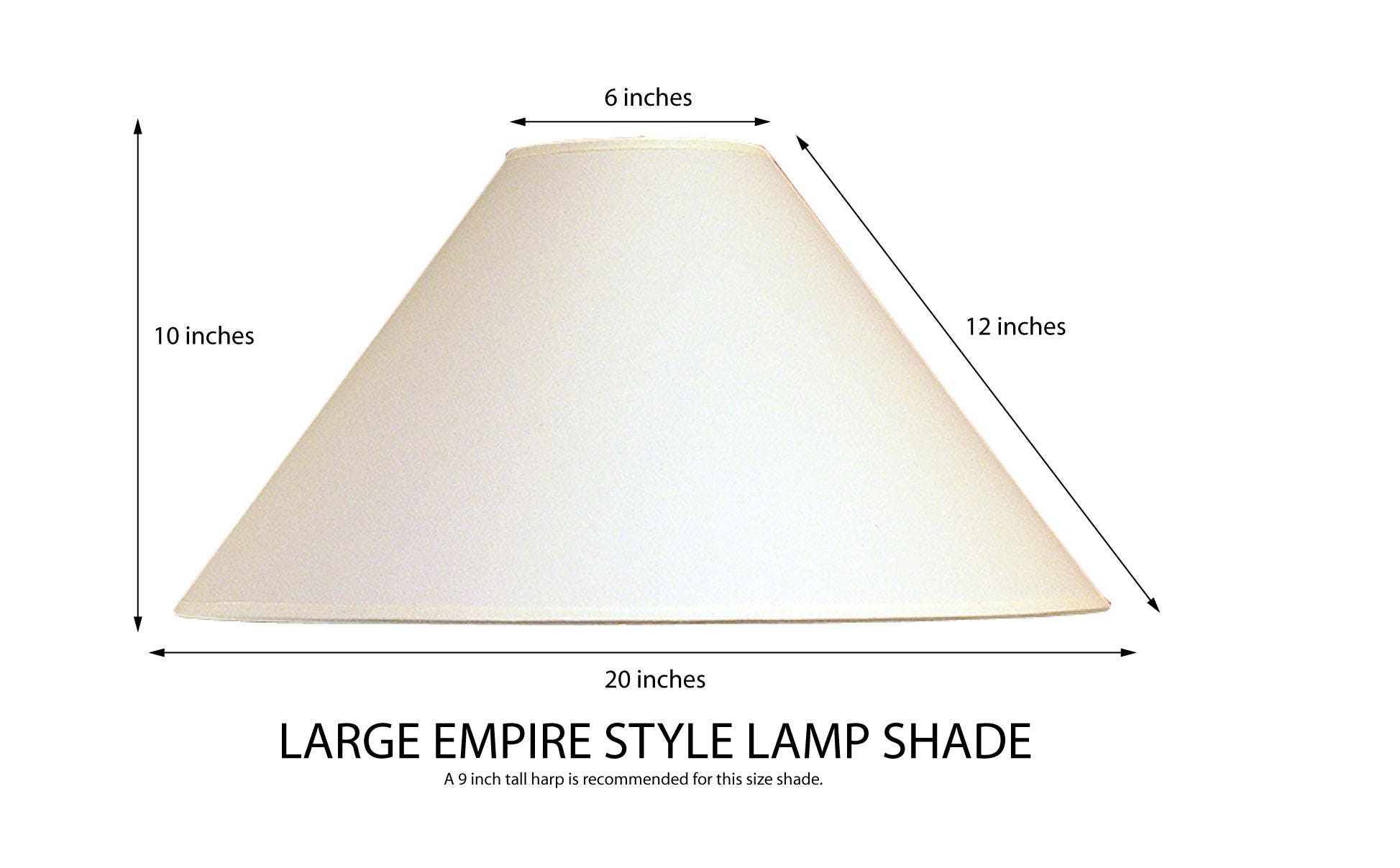 Empire Lamp Shade Coolie Large White Zoom