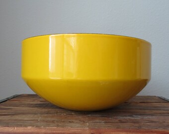 SALE - Yellow COPCO Enamel Bowl - Switzerland Michael Lax - Large - WAS 45