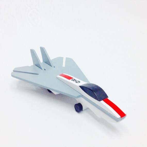 Wood Toy Plane Jet Wooden Airplane Painted