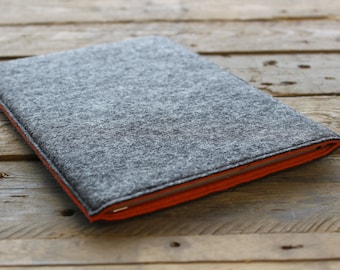 Amazon Fire Sleeve - Amazon Fire Case - Amazon Fire Cover - Mottled Dark Grey Outer and Various Inner Colours - 100% Wool Felt