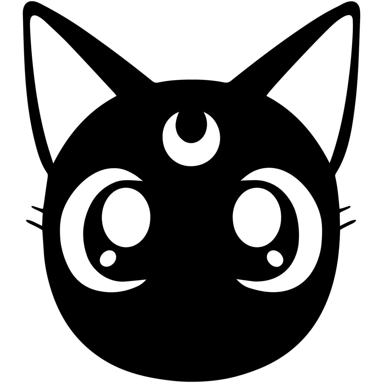 Sailor Moon Luna Cat Face Decal Sticker Car Truck Window