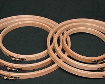 WOODEN EMBROIDERY HOOPS - Choose Size
