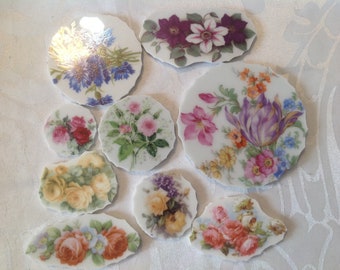 Broken China mosaic tiles~~Handcut Tiles~~~FAB FoCaLs~~~BeauTiFUl VaRiETy~~Set # 2