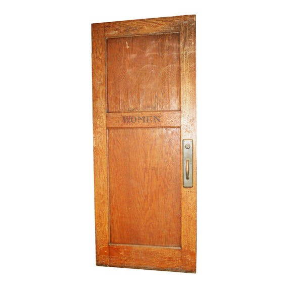 Vintage WOOD DOOR Women\'s Restroom wooden bathroom architectural ... Vintage WOOD DOOR Women\'s Restroom wooden bathroom architectural ...