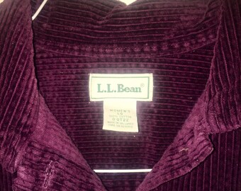 vintage women's L.L. Bean velvet corduroy blouse
