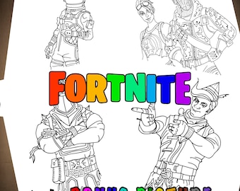 Fortnite Battle Royale Coloring Page for Birthday Party