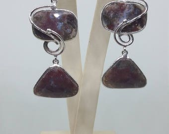 Earrings with Amazonite