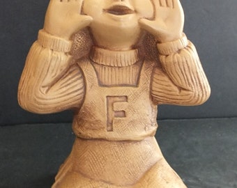 Fannykins Cheerleader Rah Rah Rah Bill Mack Solar Statuary Figurine