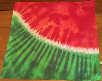 Tie Dye Bandana in Watermelon Slice
