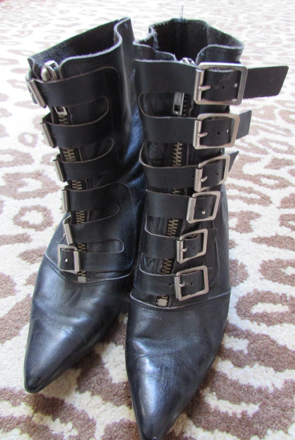 goth boots with buckles