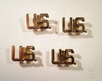 4 Goldplated Military U.S. Pins