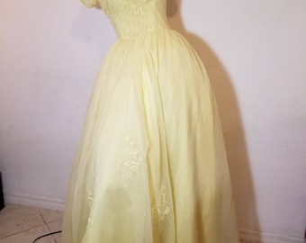 FREE SHIPPING 1950 Taffeta Party Dress