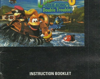 vintage Donkey Kong Country 3 Instruction Manual Booklet SNES (ref # bx4eb/ets)