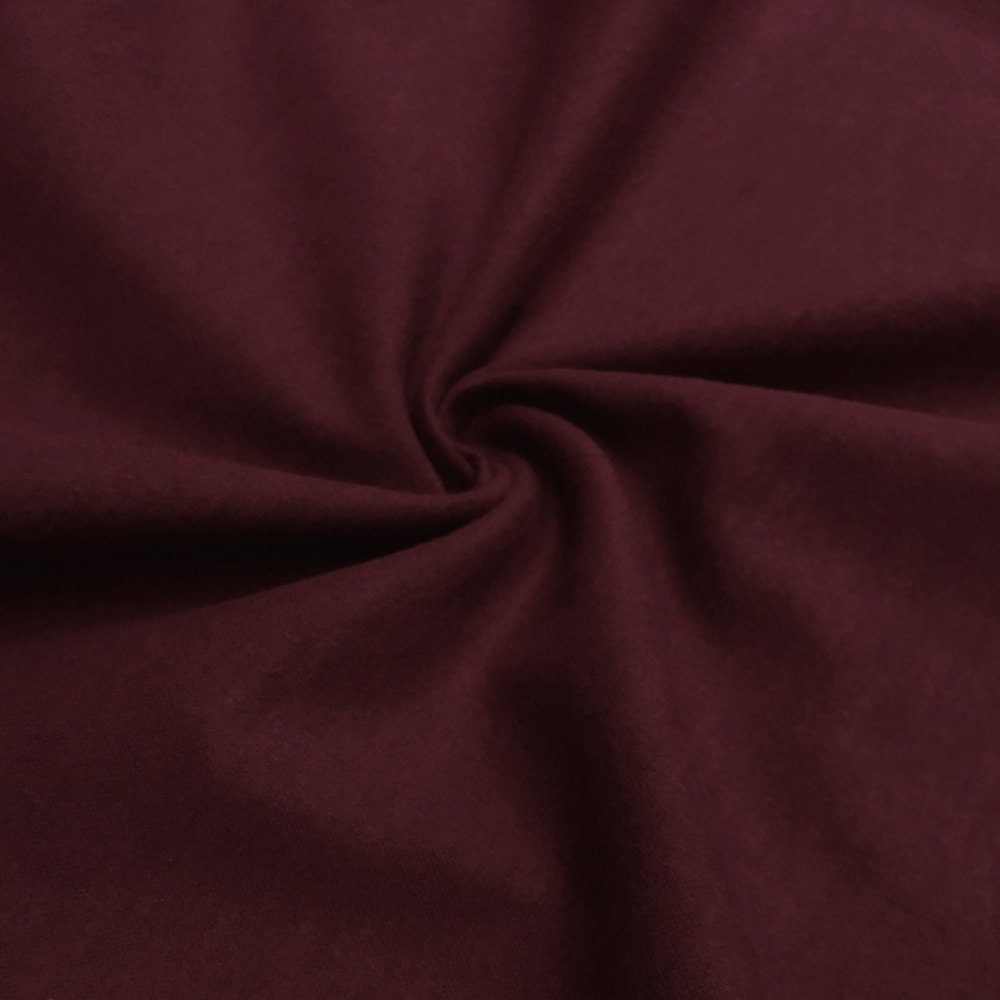 Burgundy Cotton Flannel Fabric 45 Wide Soft Warm Comfy