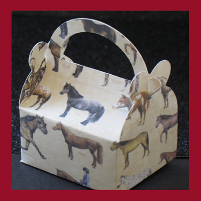 horse birthday party favor box horse supplies pony favor