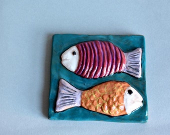 Ceramic Tile, ceramic tile handmade, decorative tile, italian pottery.