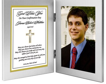 Confirmation Gift for Him or Her - Confirmation Frame and Poem - Add Photo After Delivery (70-516)