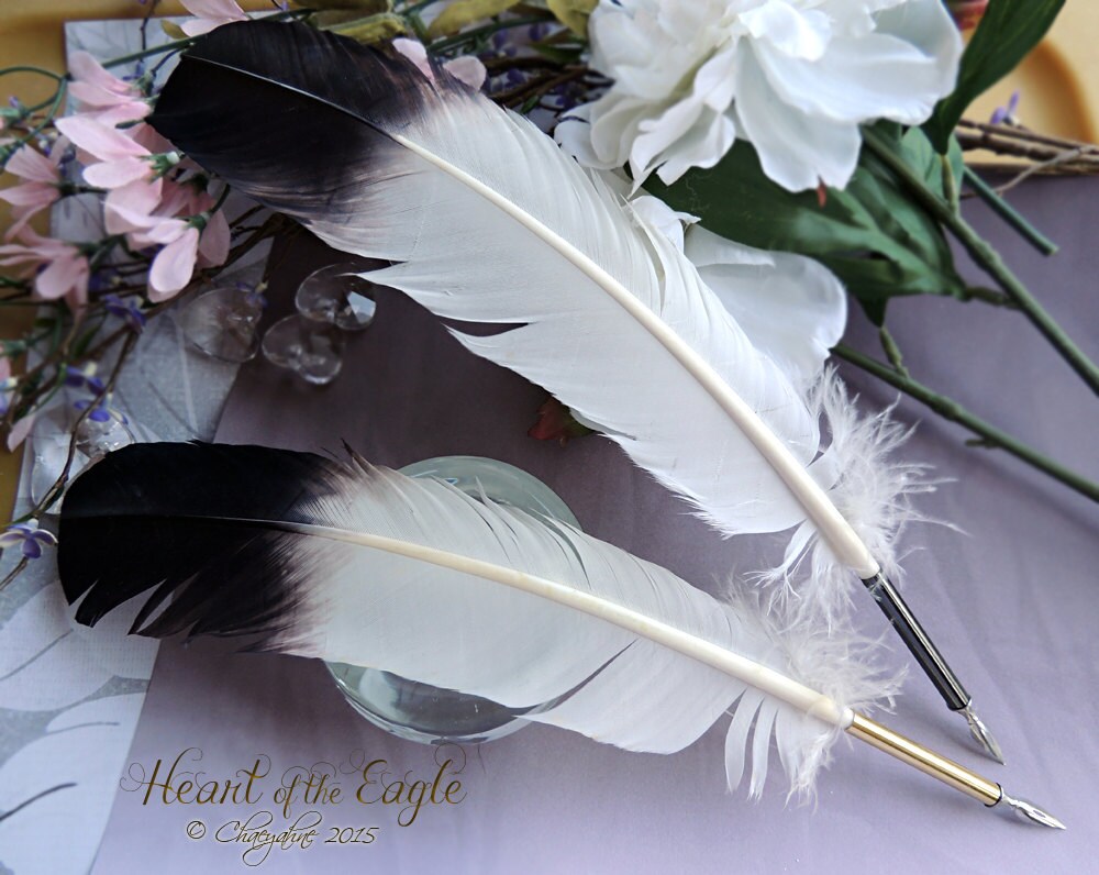 HEART of the EAGLE Totem Feather Quill DIP Pen