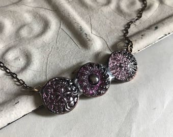 Button Bib Necklace One of a Kind Jewelry
