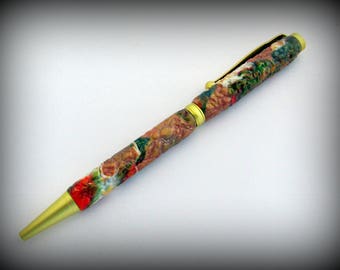 Pen, Ballpoint Pen, Handcrafted Pen, Unique Pen, Gift Pen, Polymer Clay Pen
