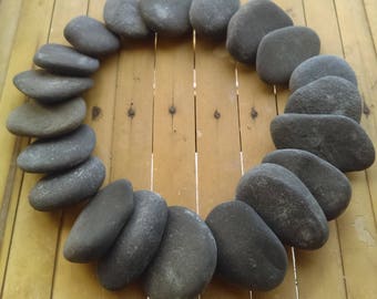 Beach Stone Pebbles, 20 black Pieces from the Irish Coast