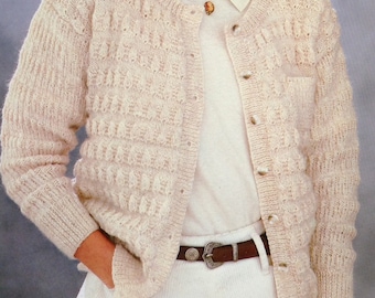 Knitting Pattern Ladies/Women's DK Cardigan Size 32-38in 81-97cm