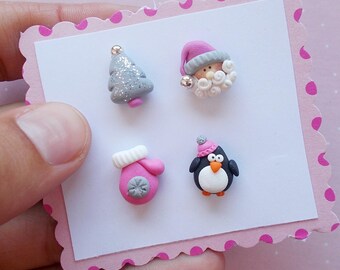 Christmas earrings set Christmas jewelry Christmas jewellery Christmas earrings Holiday jewelry stud Novelty earrings Christmas gifts