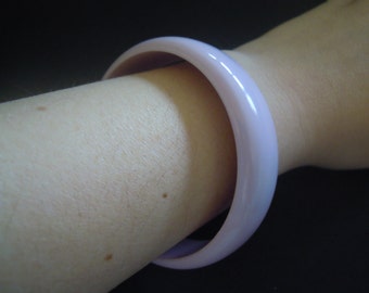 Pink Purple Mauve Lavender Wide Acrylic Bangle Bracelet Vintage