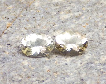 Golden Oregon Sunstone 1.45 Ct TW Flawless-Matching Pair-Oval Brilliant Cut-Calibrated