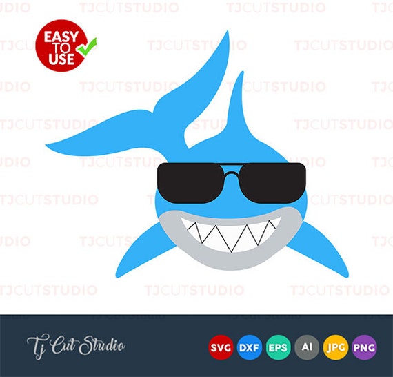 Download Shark svg Sunglasses svg Summer svg SVG Files for Silhouette