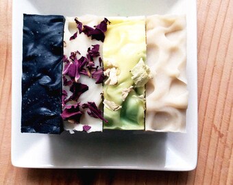 Handmade Organic soap {FOUR(4) x FULL bars} - Sale. Approx 5 oz | Gift | Holiday | Favors