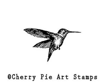HUMMINGBIRD - CLiNG Rubber STAMP by Cherry Pie C117